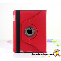 Etui en cuir 360 rouge pour IPAD 2 et 3