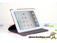 Etui en cuir 360 rouge pour IPAD 2 et 3