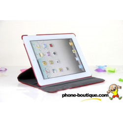 Etui en cuir 360 rouge pour IPAD 2 et 3