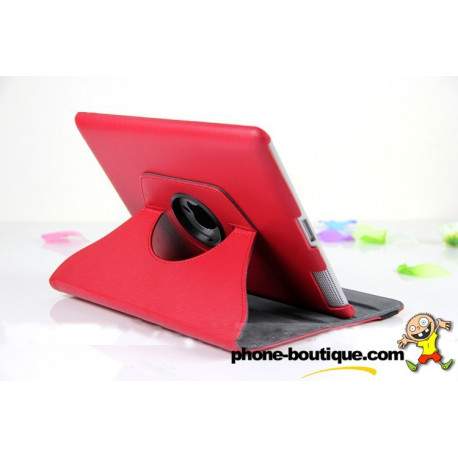 Etui en cuir 360 rouge pour IPAD 2 et 3