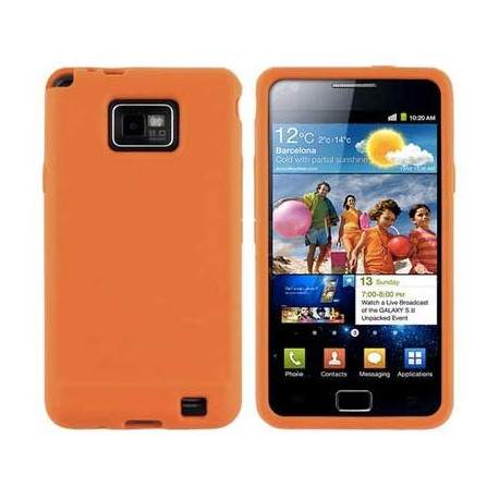 Coque CRYSTAL orange pour samsung galaxy S2