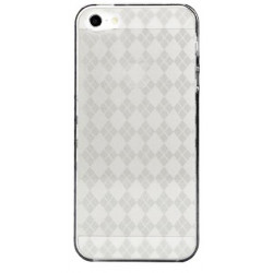 Coque DAMIER blanche pour iPhone 5