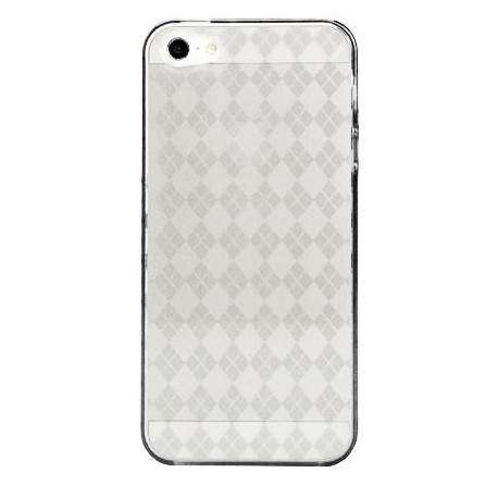 Coque DAMIER blanche pour iPhone 5