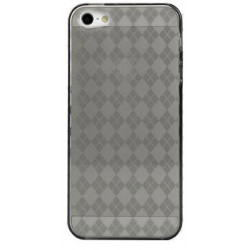 Coque DAMIER grise pour iPhone 5