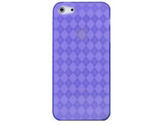 Coque DAMIER mauve pour iPhone 5