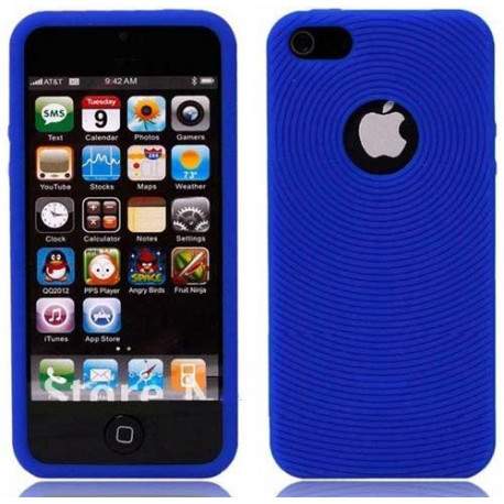 Coque CIRCLE bleue pour iPhone 5