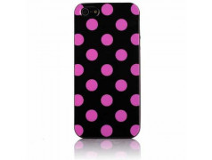 Coque POIS rose et noire pour iPhone 5