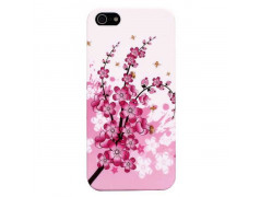 Coque FLOWER rose pour iPhone 5