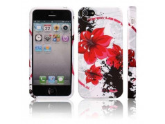 Coque FLOWER rouge pour iPhone 5