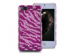 Coque DIAMOND ZEBRE rose pour iPhone 5