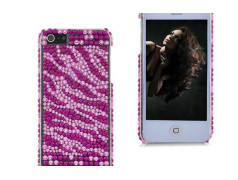 Coque DIAMOND ZEBRE rose pour iPhone 5