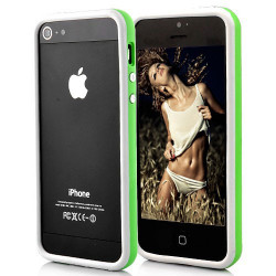 BUMPER LUXE vert et blanc pour iPhone 5