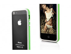 BUMPER LUXE vert et blanc pour iPhone 5