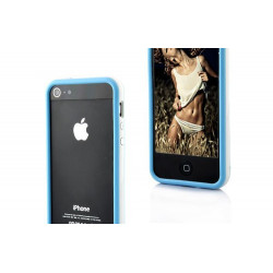 BUMPER LUXE bleu et blanc pour iPhone 5