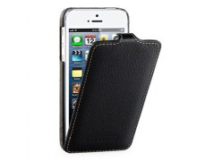 Etui cuir2 noir pour iPhone 5