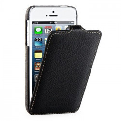 Etui cuir2 noir pour iPhone 5