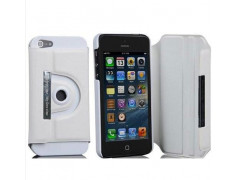 Etui cuir 360 blanc pour iPhone 5