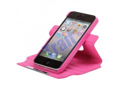 Etui cuir 360 rose pour iPhone 5