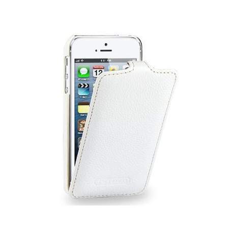 Etui cuir2 blanc pour iPhone 5
