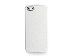 Etui cuir2 blanc pour iPhone 5