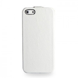 Etui cuir2 blanc pour iPhone 5