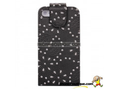 Etui cuir STRASS noir pour iPhone 5