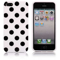 Coque POIS noire et blache pour iPhone 5