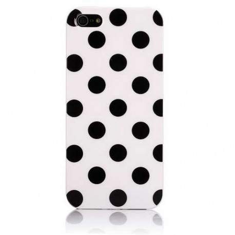 Coque POIS noire et blache pour iPhone 5