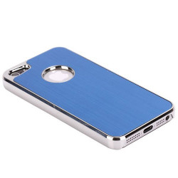 Coque ALUMINIUM bleue pour iPhone 5