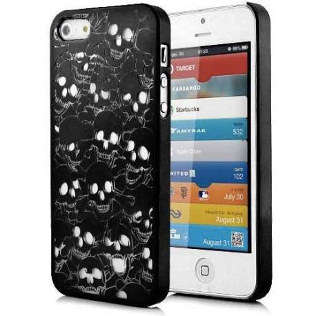 Coque SKULL HEAD noire pour iPhone 5