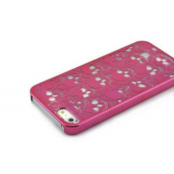 Coque SKULL HEAD rose pour iPhone 5