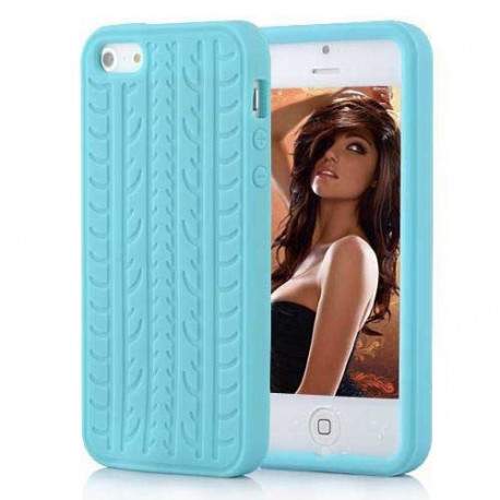 Coque PNEU bleue pour iPhone 5