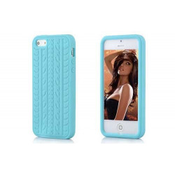 Coque PNEU bleue pour iPhone 5