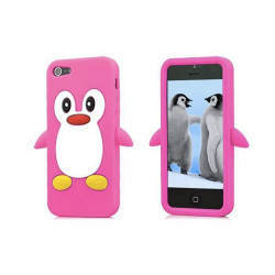 Coque PINGOUIN rose pour iPhone 5