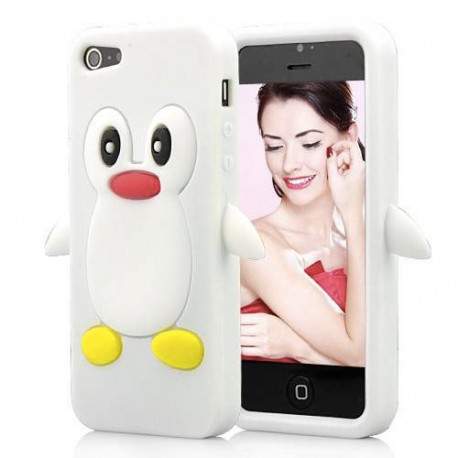 Coque PINGOUIN blanche pour iPhone 5