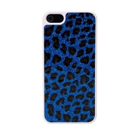 Coque LEOPARD bleue pour iPhone 5