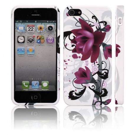 Coque FLOWER bleue pour iPhone 5