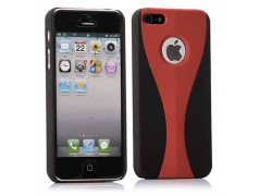 Coque 2 COLORS rouge et noire pour iPhone 5