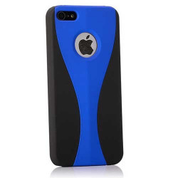 Coque 2 COLORS bleue et noire pour iPhone 5