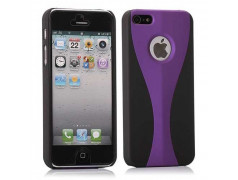 Coque 2 COLORS mauve et noire pour iPhone 5