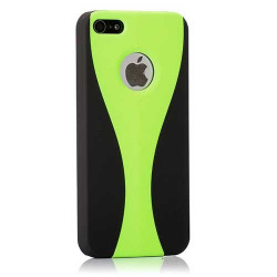Coque 2 COLORS verte et noire pour iPhone 5