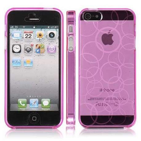 Coque CIRCLE rose pour iPhone 5