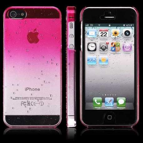 Coque CRYSTAL WATER rose pour iPhone 5