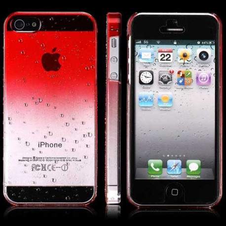 Coque CRYSTAL WATER rouge pour iPhone 5