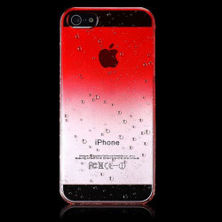 Coque CRYSTAL WATER rouge pour iPhone 5