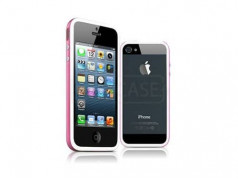 BUMPER LUXE rose et blanc pour iPhone 5