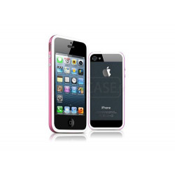 BUMPER LUXE rose et blanc pour iPhone 5