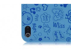 Coque HAPPY bleue pour iPhone 5