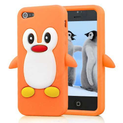 Coque PINGOUIN orange pour iPhone 5