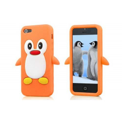 Coque PINGOUIN orange pour iPhone 5